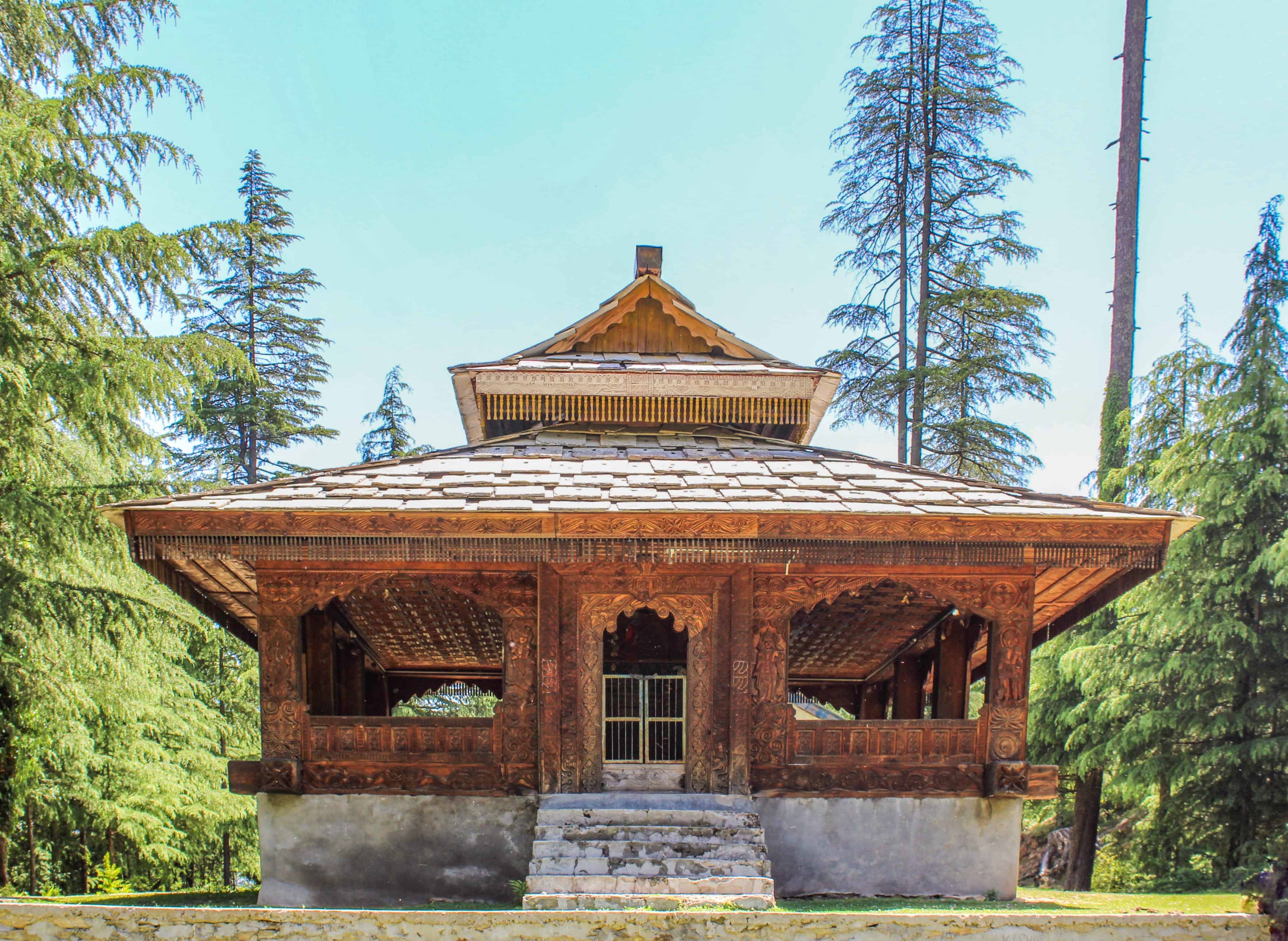 An ancient wooden temple in Sainj Valley