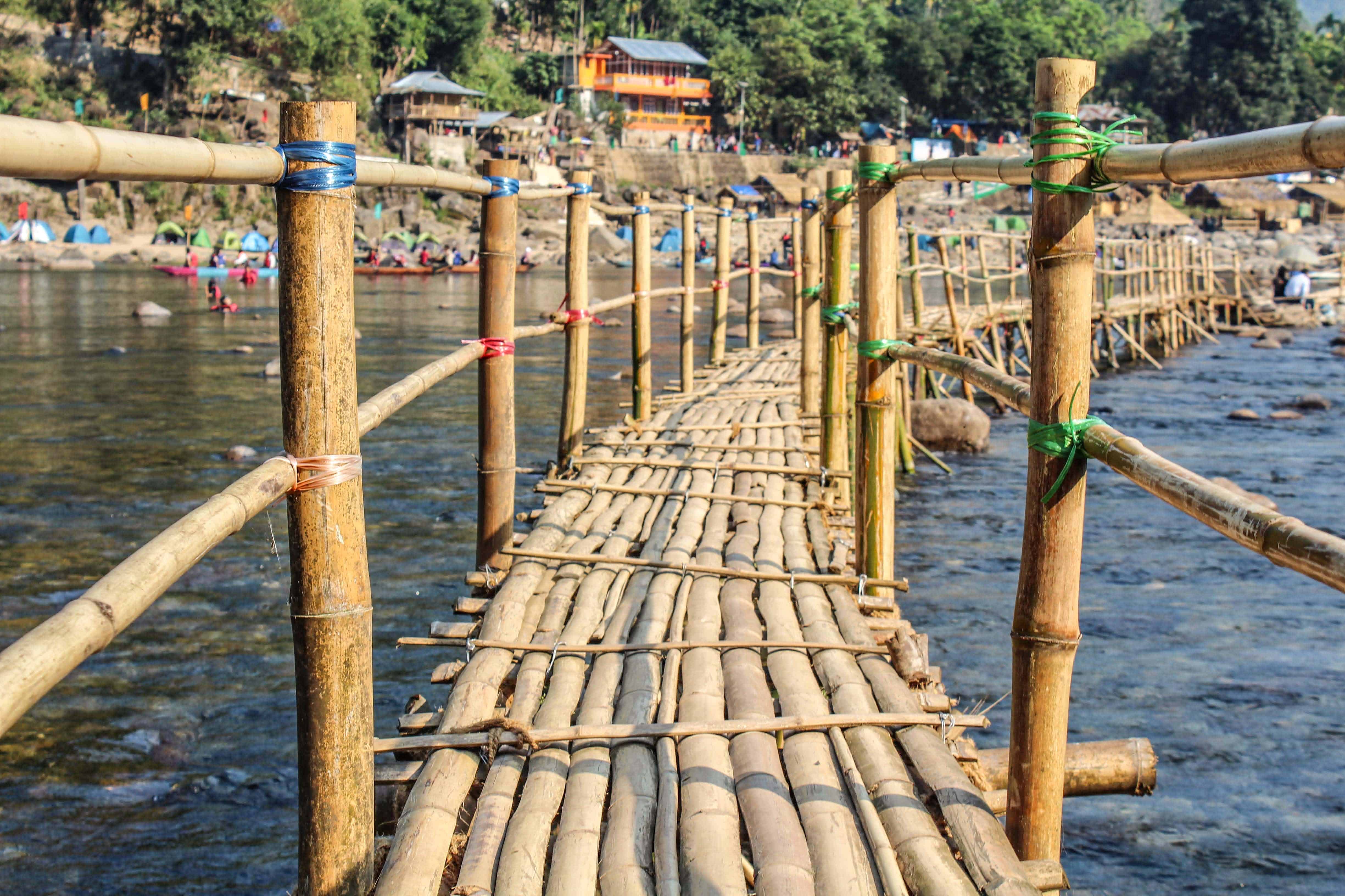 A bamboo bridge