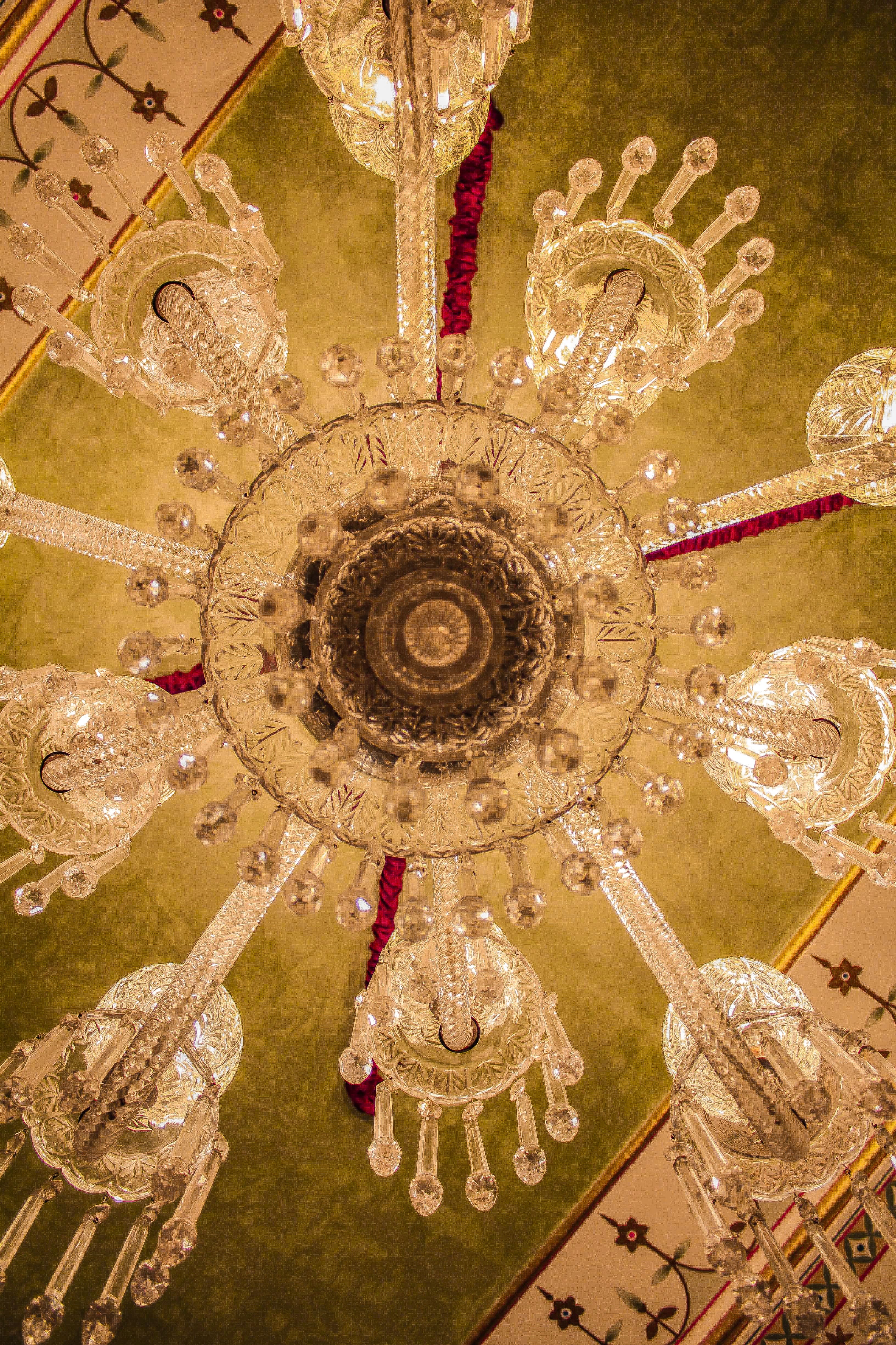 The enchanting chandeliars of Amer Restaurant